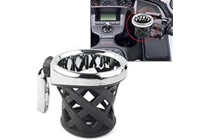 GYMARK Motorcycle Handlebar Mounted Drink Holder for Honda Goldwing GL1800 F6B 2001-2023 Retention Bottle Holder (Silver)