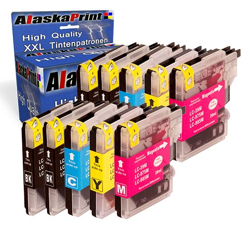 10 Druckerpatronen Kompatibel für Brother LC985BK LC985C LC985M LC985Y XL für Brother MFC-J265W DCP-J140W DCP-J315W DCP-J515W