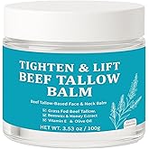 Tighten & Lift Beef Tallow Balm, Grass Fed Tallow-Based Face & Neck Balm Skin Care for Women, Whipped Organic Tallow Cream Facial Moisturizer with Beeswax & Honey Extract Vitamin E & Olive Oil(1)