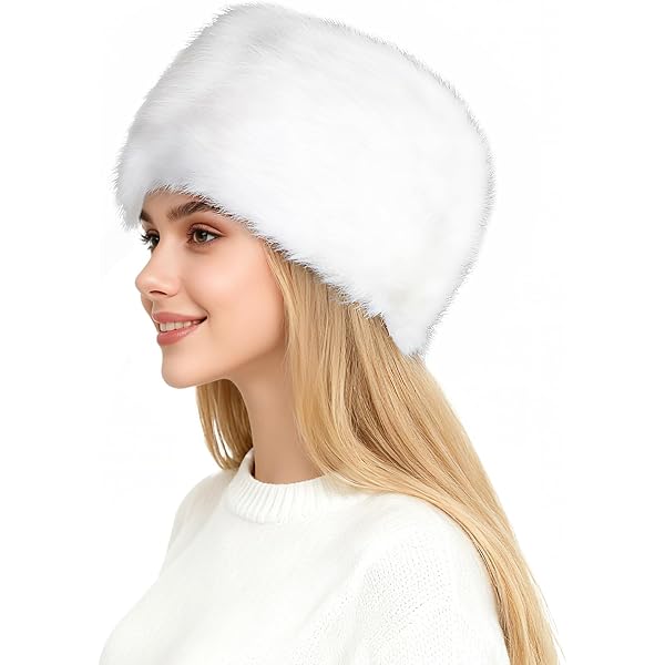 PMIYS Womens Faux Fur Hat Winter Russian Hats Warm Skiing  display picture 1