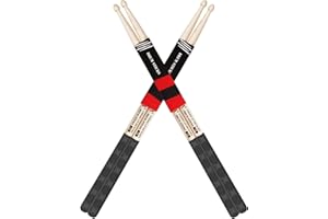 Drum Sticks, American Hickory Drumsticks, Drumsticks for Drum, Non-Slip Grip, Percussion Drumsticks for Professional, Live Pe