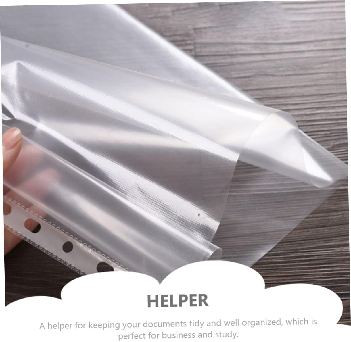 WHNOATOC 40 Pack 200 Micron Sheet Protectors, Plastic Clear Folder Leafs Document Sleeves, Heavyweight Non-Glare, Reinforced 11-Hole, Acid-Free, Archival Safe for Documents and Photos (A-4 Size) 4
