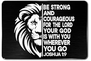 Hewonnn Joshua 1:9 Wallet Card - Be Strong and Courageous Bible Verse Card - Christian Faith Gift for Men Women