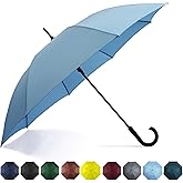 SoulRain 50 Inch Large Stick Umbrella Windproof Automatic Open Oversized J Handle Umbrellas for Men and Women Unbreakable Strong Travel Golf Umbrella