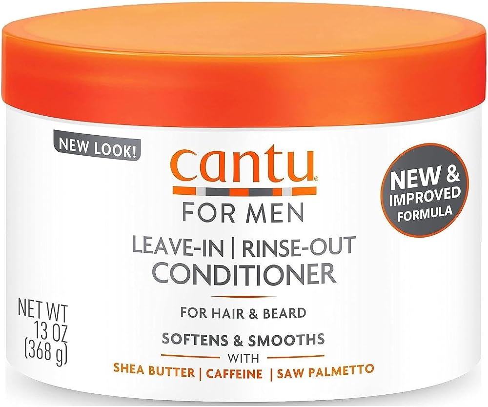 CANTU Leave-In Conditioner for Men 14 oz/384 ml Hydrating, Caffeine Hemp Shea