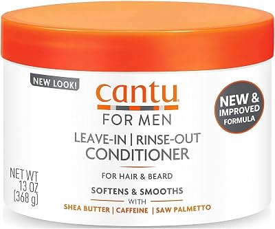 CANTU Leave-In Conditioner for Men 14 oz/384 ml Hydrating, Caffeine Hemp Shea
