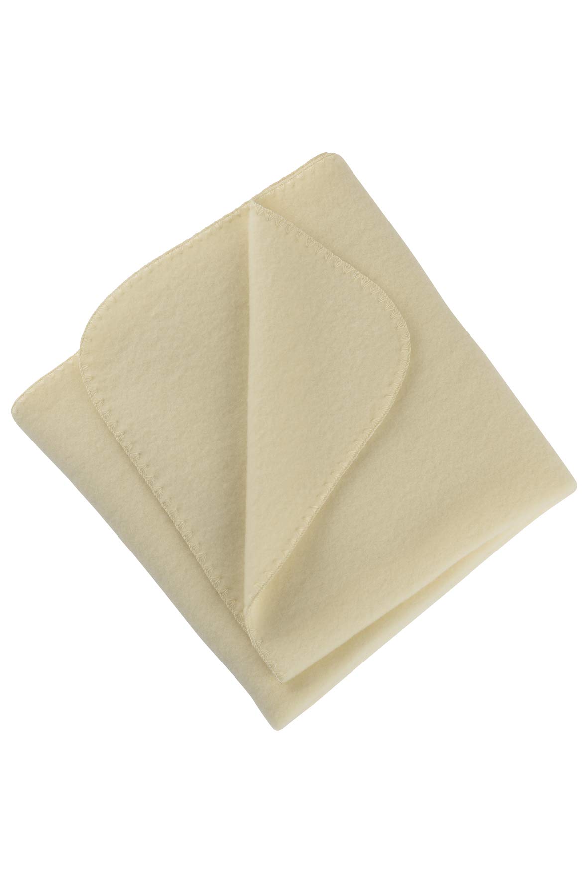 Engel Natur, baby fleece blanket with shell edge, 100% wool - Beige - One Size — image 1