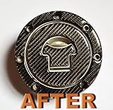 HONDA CBR600RR CB400 VFR VTR CBR1000R Real 3k Carbon Fiber Fuel Tank Cap Filler Cover Pad