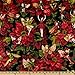 Michael Miller Christmas Flower Fairies Red Fabric By The Yard
