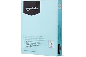 �鶹�� Basics 30% Recycled Color Copy Paper, 8.5" x 11", 20lb, 500 Sheets, Pastel Blue