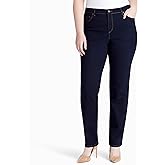 Gloria Vanderbilt Womens Amanda Classic High Rise Tapered Jean Plus Size