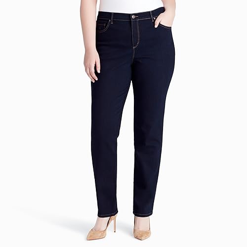 Gloria Vanderbilt womens Amanda Classic High Rise Tapered Jean, Rinse Noir, 24 Plus Regular
