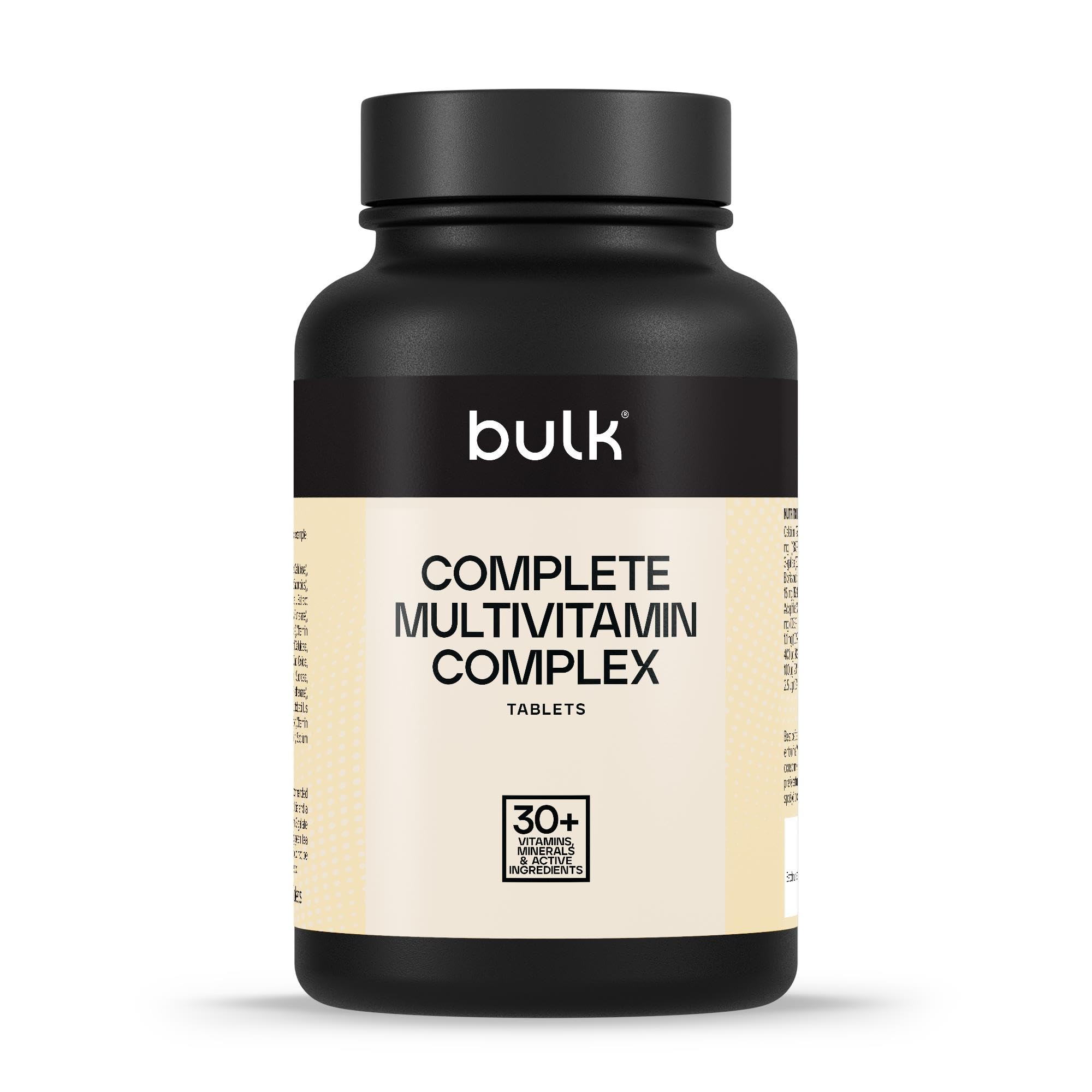 Bulk Complete Multivitamin Complex Tablets, 30 Vitamins, Minerals & Other Active Ingredients, Pack of 270, 270 Servings, Packaging May Vary