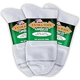 Extra Wide Comfort Fit Athletic Quarter Socks (Pack of 3) Fits Up to a 6E Width, Made in USA