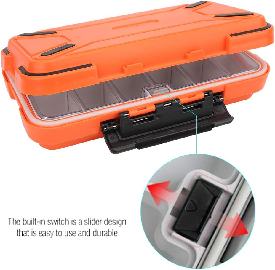 Yagosodee Fishing Lure Tackle Box, Fishing Tackle Storage Trays,ABS Waterproof Fishing Tackle Box Bait Lure Hooks Storage Case Organizer Container Accessory: Sports & Outdoors