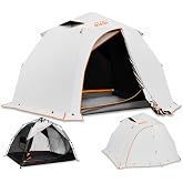 OutdoorMaster 2 Person Pop Up Camping Tent, 3 Seasons Waterproof Canopy | Double Layer, Lightweight, Backpacking Tent, Waterproof &amp; Weatherproof, Sun Protection, Outdoor, Hiking, Mountaineering