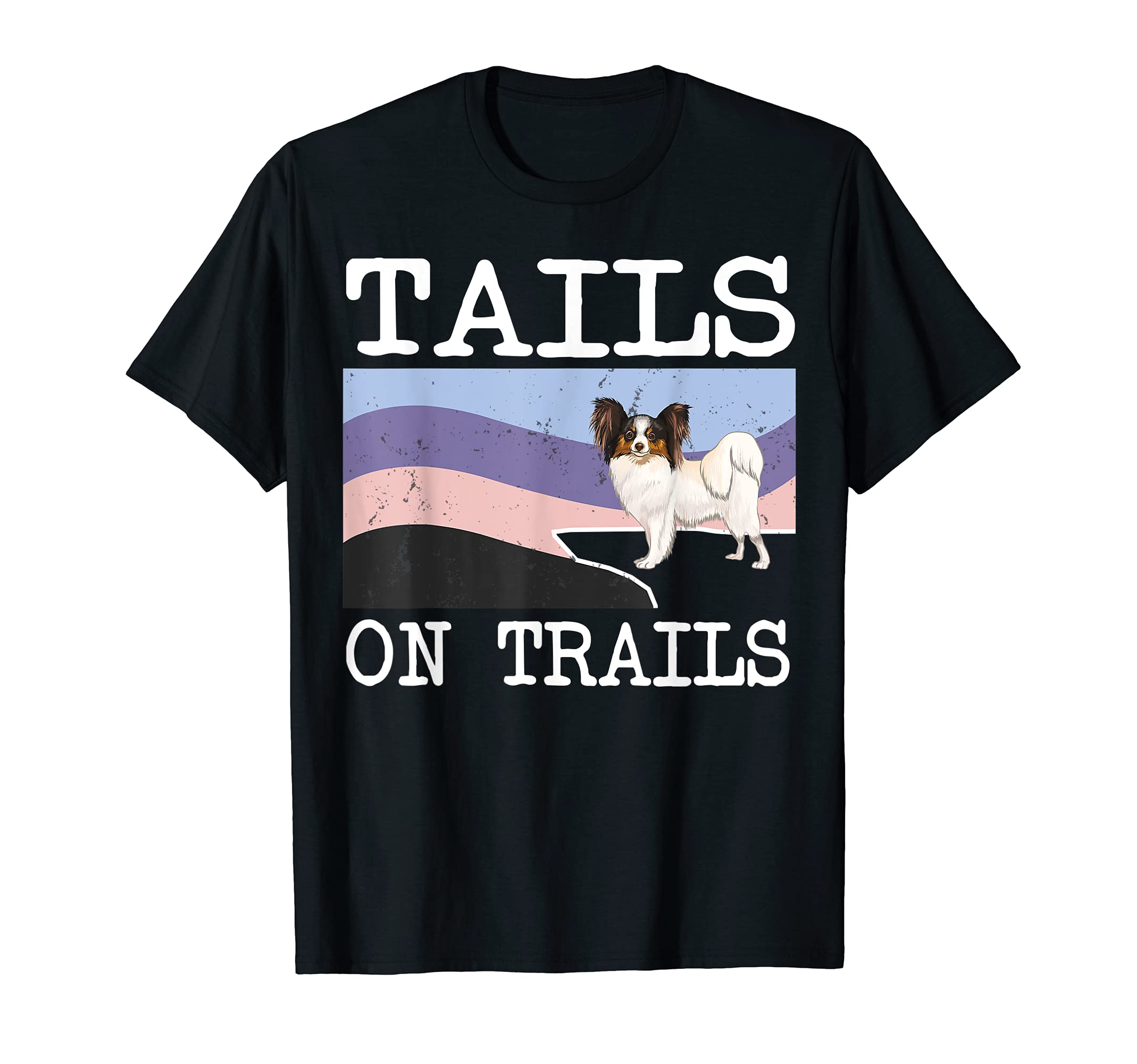 Soft Coated Wheaten Terrier Tails On Trails Funny Dog Hiking T-Shirt
