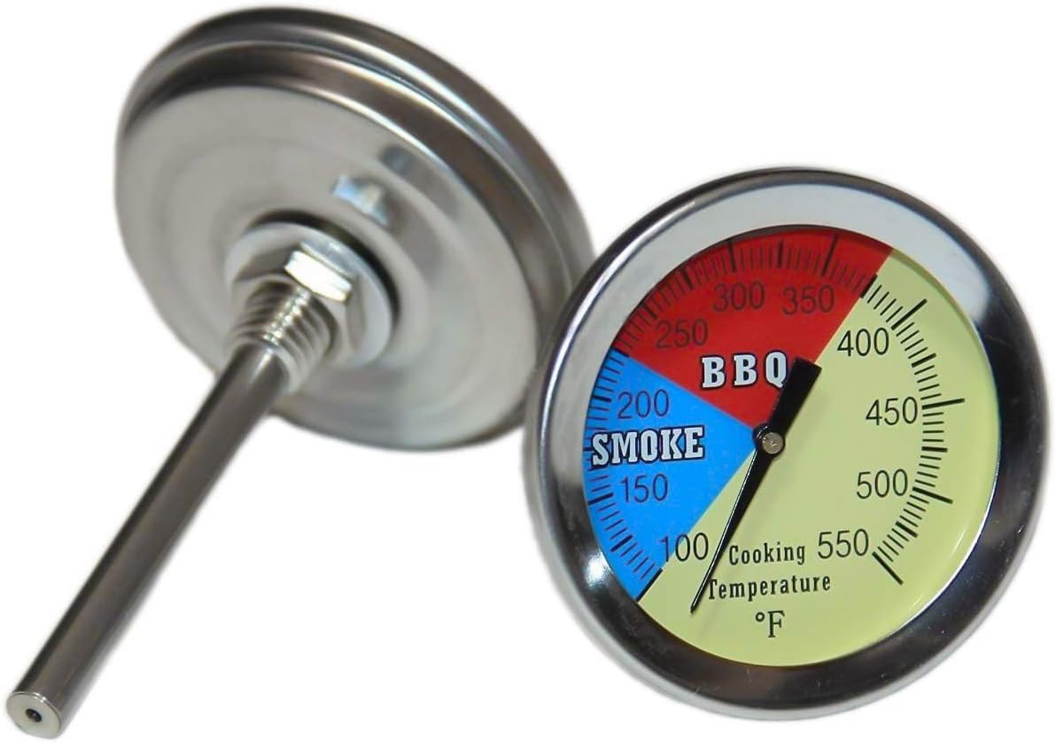 VICOOL Grill Thermometer Gauge Replacement for Charcoal Grill Pit Wood Smoker, 2-Pack Temperature Gauge , 2" 550F