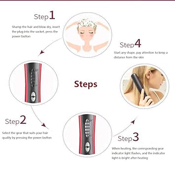 KLJJQAQ Peine De Pelo Liso Alisado De Cabello Liso Volumen ...