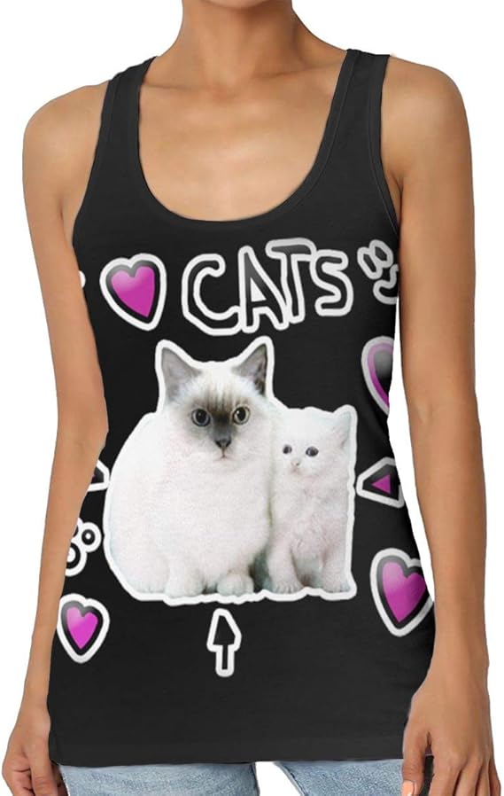 OSPZ79ZF Denis Daily I Love Cats Fashion Soft Premium Tank Top for All