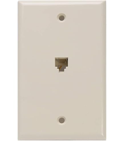 Pass & Seymour F-Type Coax Wall Plate – Light Almond Single Gang Receptacle With Connector