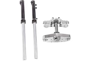 ZXTDR Front Fork Suspension Shock Absorber & Triple Tree Mount Clamps Thumpster Handlebar Dirt Bike