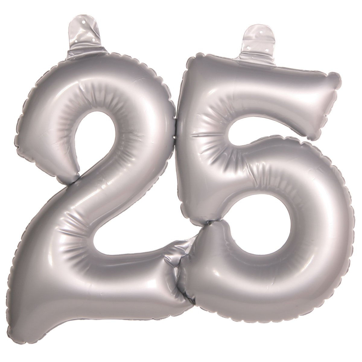 Folat - Inflatable Number 25 - Silver - 45 x 35 cm