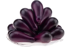 Woration 30pcs Simulation Artificial Mini Purple Eggplants Simulation Fake Vegetable Home Kitchen Decoration Props Shop Supermarket Desk Ornament Food Model