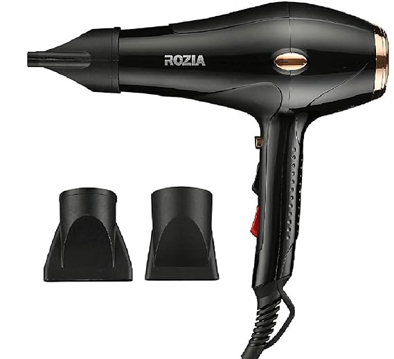 Rozia 1600 Watt Hair Dryer Salon Grade Professional Blow Dryer - Frizz Control Voluminous Blow dryer with Concentration Nozzle