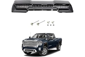 TELFAIR Front Hood Vent Compatible with 2020-2023 Sierra 2500HD 3500HD,Bumper Air Vent Trim for Hood Scoop - Replacement 84686275 Black