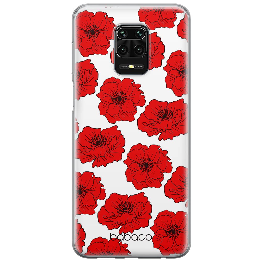 Babaco ERT GROUP mobile phone case for Xiaomi REDMI NOTE 9 PRO/ 9S original and officially Licensed pattern Flowers 018 optimally adapted to the shape of the mobile phone, case made of TPU