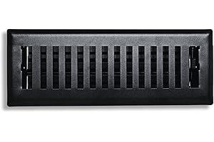 Sierra Grates 2" x 14" Contemporary Design Steel Floor Register in Textured Black Finish for Floor l- Decorative Air Vent Covers- Floor Register 2” x 14”