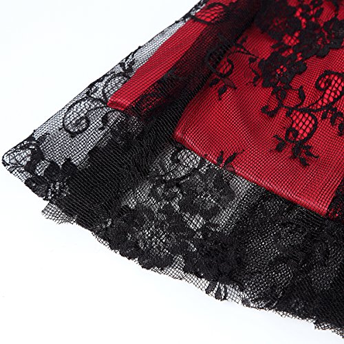ZaH Girls Maxi Dress Dresses Size 7 7-8 Prime Dresses Girls Kids Wedding Girl Dress Kids Girls Occasion Dress Kids Wedding Dress Girls Elegant Dress (Red,7) - Thumbnail 4