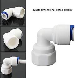 1/4" Female Thread Elbow x 1/4" PE Hose OD Push-In