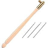 Tambour Hook with 3 Needles (70 90-100) Embroidery Beading Needle Tools Sequin Beads Needle Set Crochet Tool Kit (1)