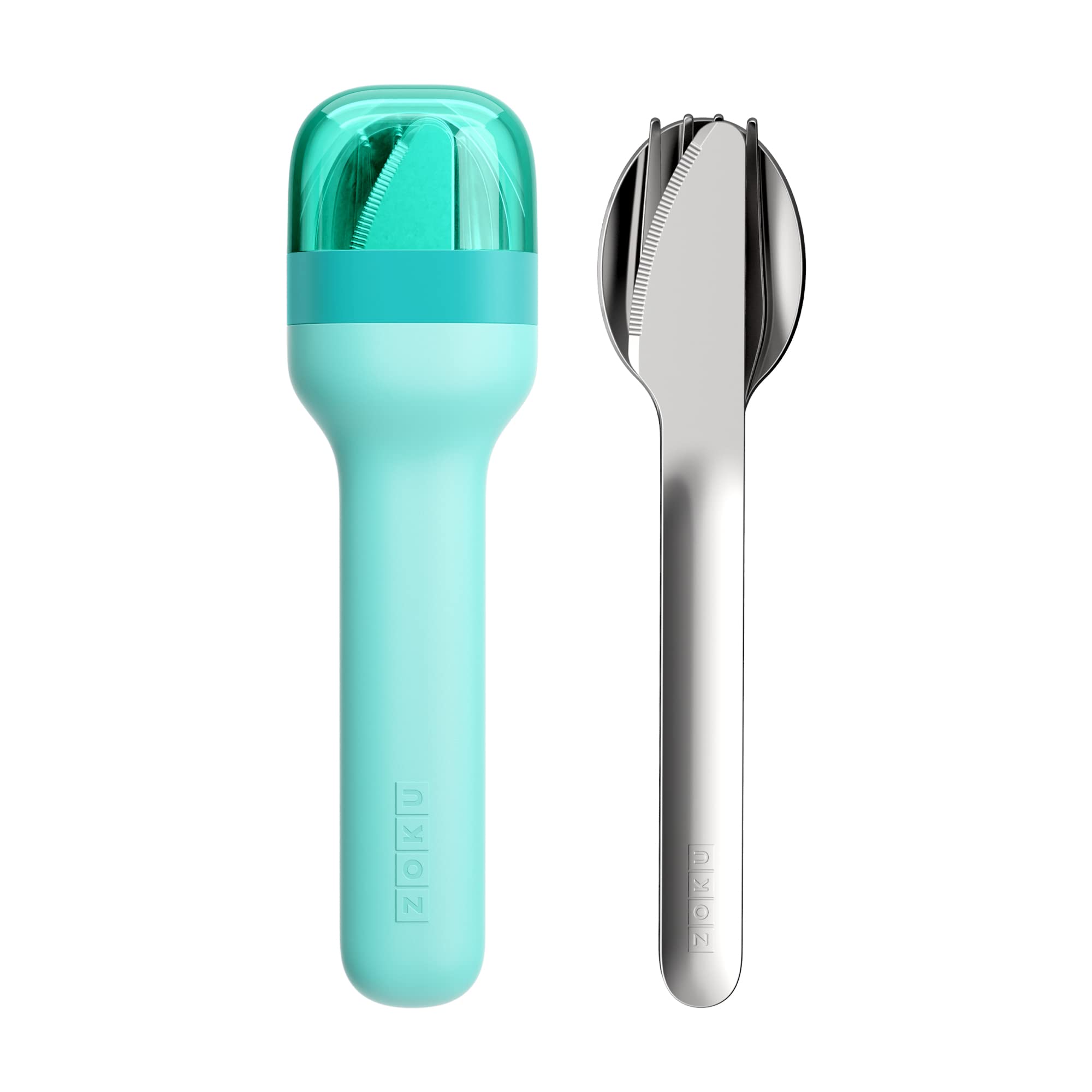 Zoku ZK308-TL Utensil Set, Plastic, Teal