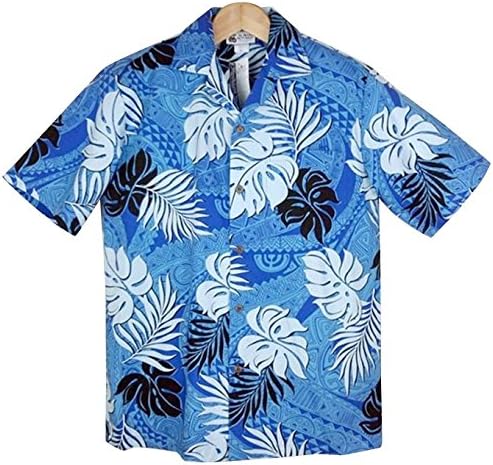 Amazon Aloha Republicメンズアロハシャツ ブルー サモア柄 ハワイ製 メイドインハワイ アロハリパブリック 大きいサイズ有 シャツ 通販