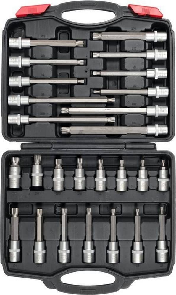 YATO YT-77542 26 Piece Groove Set Length 55-200 mm S2 Steel 1/2 Inch Drive