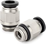 ERGAOBOY 10 Pcs 6mm OD x 1/4 BSP Push-in Quick Connector Fittings Male Straight view 6
