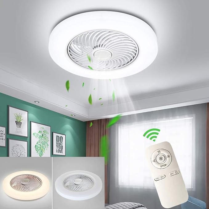 LED Deckenventilator Mit Beleuchtung Modern Dimmable 72W Lüfter