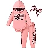 MINIFEIKO Baby Girl Long Sleeve Infant Hoodie Romper Pants Outfit