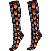 Wyayazh Crazy Fun Compression Socks Women Men Knee High Support Socks For Athletic Running Cycling