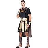 EraSpooky Men Roman Gladiator Costume Halloween Soldat Ancient Warrior Campaign Gown