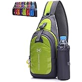 Peicees Chest Crossbody Sling Backpack Bag Travel Bike Gym Daypack for Women Men