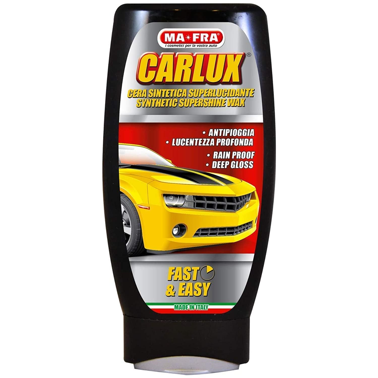 Mafra, Carlux, Protective and Sealant Wax for Cars, Gives Deep Shine, Limiting the Deposit of Dirt and Impurities on the Bodywork of Cars and Motorcycles