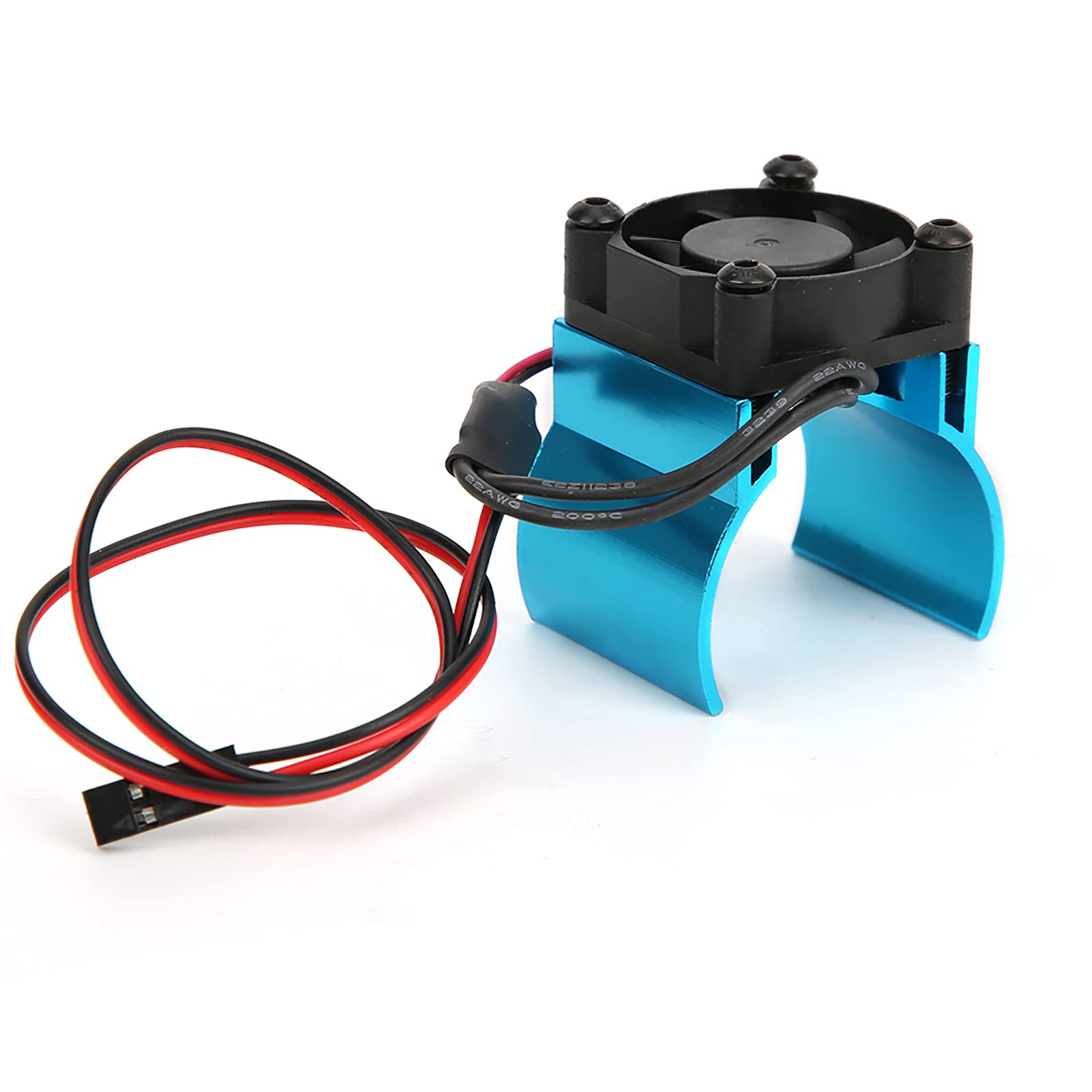 Tbest RC Heat Sink Cooling Fan, RC Car Motor Heatsink Motor Cooling Fin for 1/10 RC Car TraXXas TRX-4(Blue),Small