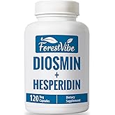 ForestVibe Diosmin Hesperidin 1000mg Complex, Citrus Bioflavonoid Rich Fruit Extract, 120 Vegan Capsules, 2 Month Supply, Non-GMO and Gluten Free Diosmin Supplement