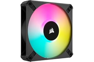 Corsair iCUE AF120 RGB Elite 120mm PWM Fan - Eight RGB LEDs - AirGuide Technology - Fluid Dynamic Bearing - Zero RPM Fan Mode - CORSAIR iCUE Software Compatible - Black For Desktop