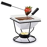 BSTKEY Ceramic Butter Warmer Set, Fondue Pot