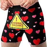Mens Lipstick Kisses All Over Boxer Briefs Valentines Day Underwear